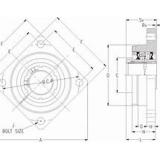 timken QVVPF14V208S Solid Block/Spherical Roller Bearing Housed Units-Double V-Lock Four-Bolt Pillow Block